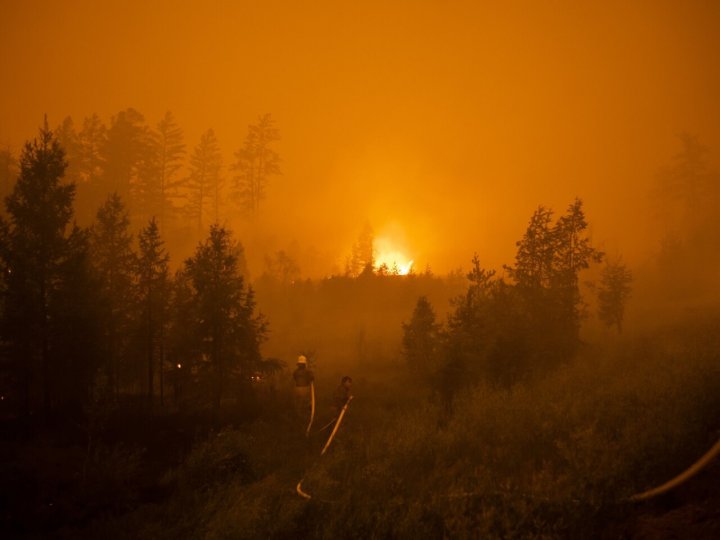 Победитель, Европа, 2022. «Как горит мёрзлая земля». Лесной пожар, Саха, 8 июля 2021 года. Автор Нанна Хайтманн.