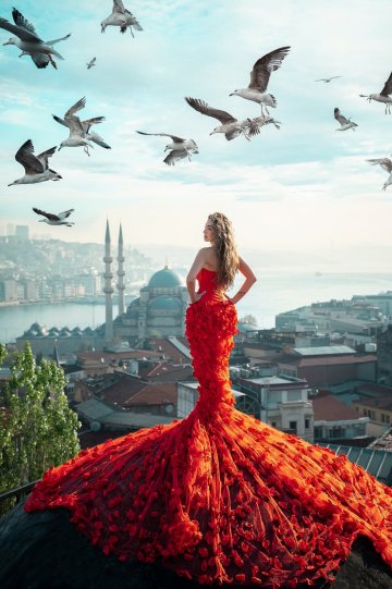 Фотосессии в дизайнерских платьях в Стамбуле