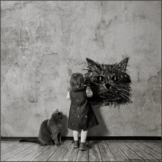 Девочка и Кот в интересном фото проекте - №14