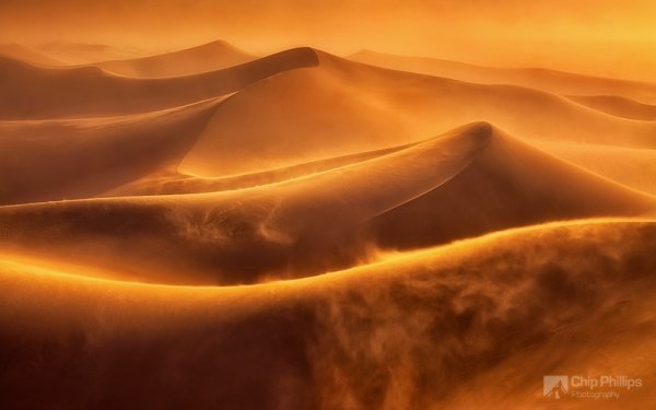 Красота природы - Буря в дюнах Долины Смерти