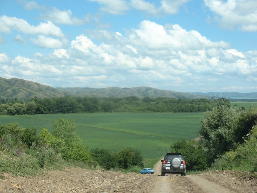 По дороге с облаками. (Восточный Казахстан. Дорога на реку Убу.) - Елена Лапина