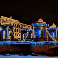 Новогодний мост Ломоносова в Санкт-Петербурге. :: Татьяна Бравая