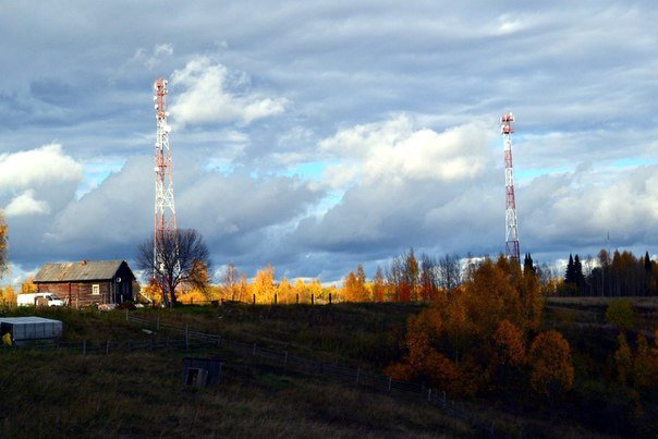 Осенний день в деревне Красная Гора - Николай Туркин 