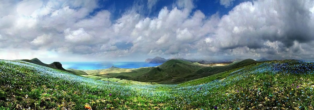 пространства небес, гор, моря, холмов, цветов, земли - viton 