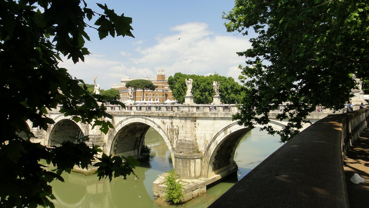 Вид на Мост Святого Ангела (Ponte Sant’Angelo) - Елена Павлова (Смолова)