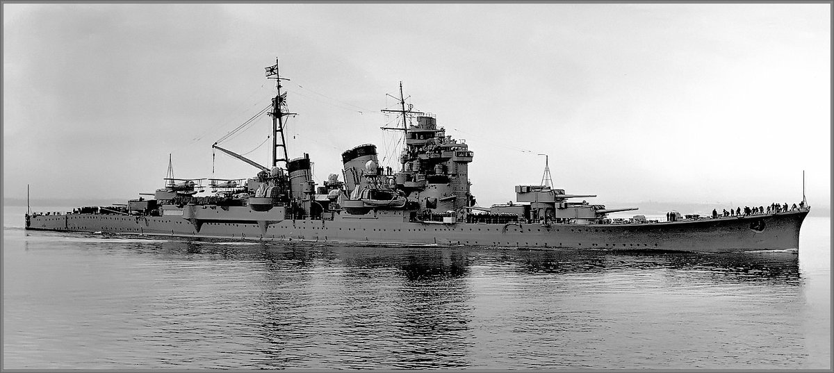 I.J.N. heavy cruiser "Ashigara" prior to the Spithead Coronation Fleet Review, May 19th 19 - Александр 