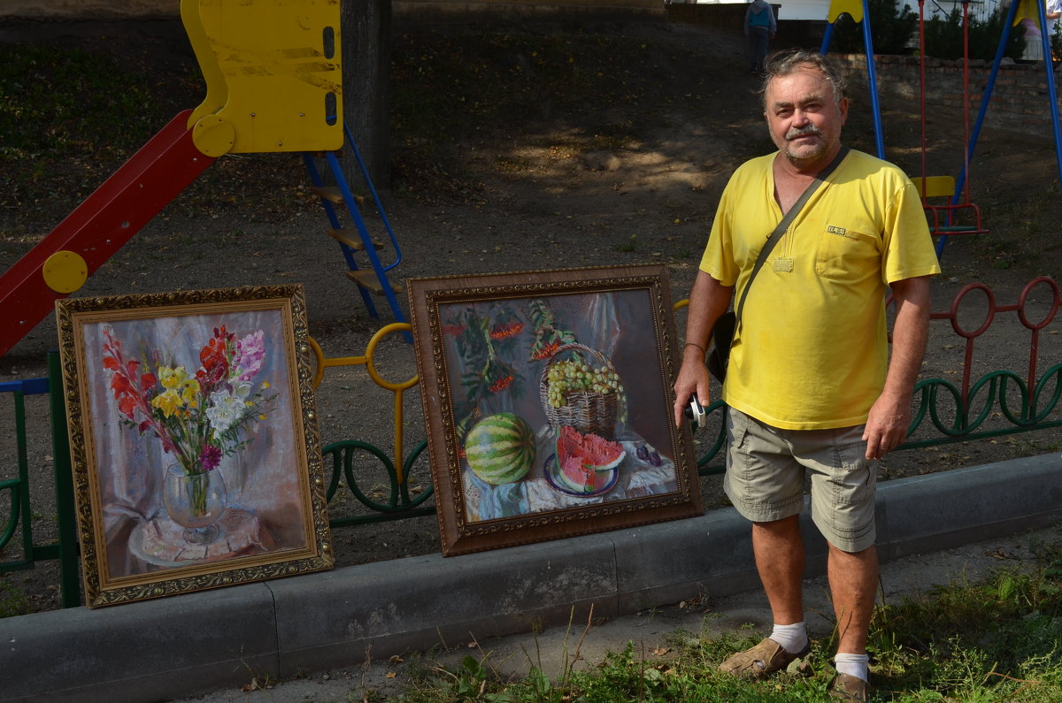 Великие Луки. Художник Олег Александров. День города 25 августа 2018... - Владимир Павлов