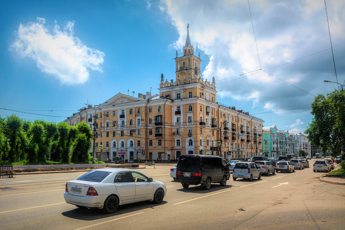 Проспект Ленина, г.Комсомольск-на-Амуре. - Виктор Иванович Чернюк