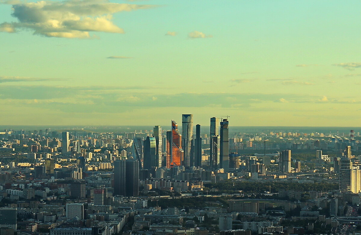 Москва-Сити вид с Останкинской телебашни - Борис Москва-Сити вид с Останкинской телебашни - Борис
