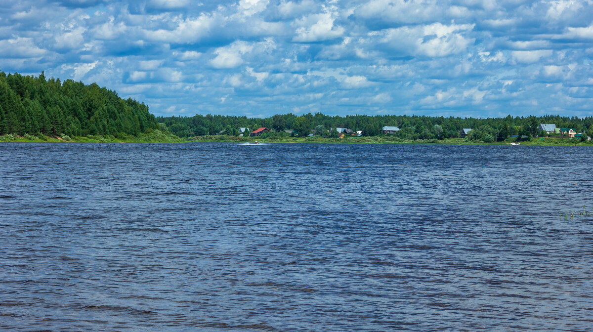 Ananyino village in the distance on the shore near the Kubena River on a July afternoon | 14 - Sergey Sonvar