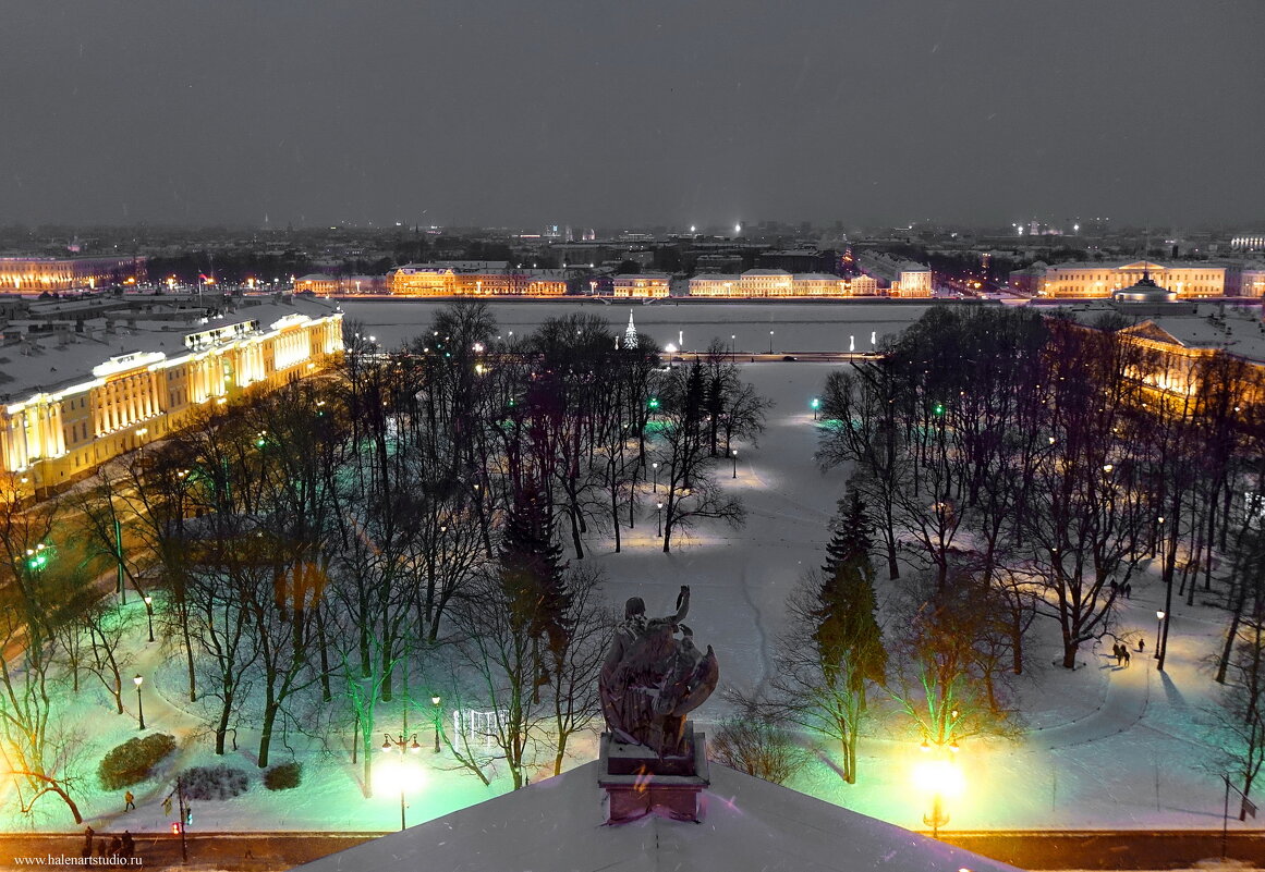 Александровский Сад зимней ночью - Игорь Корф