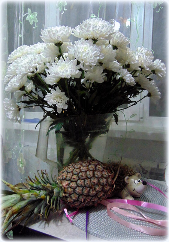 Букетик белых хризантем. - nadyasilyuk Вознюк