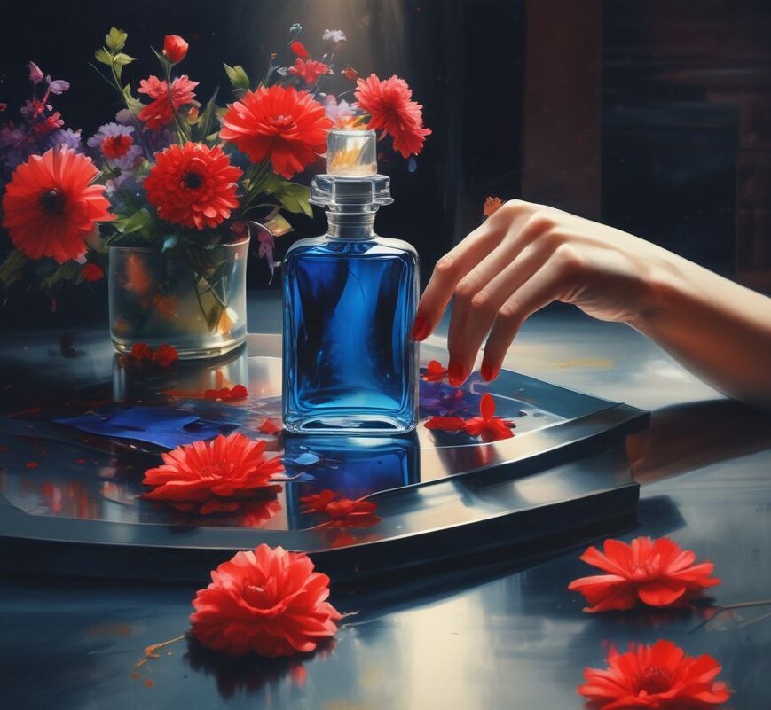 AI generated imagined perfume ad photography - MAHMOOD • iNKSTECHSHUB PHOTOGRAPHY