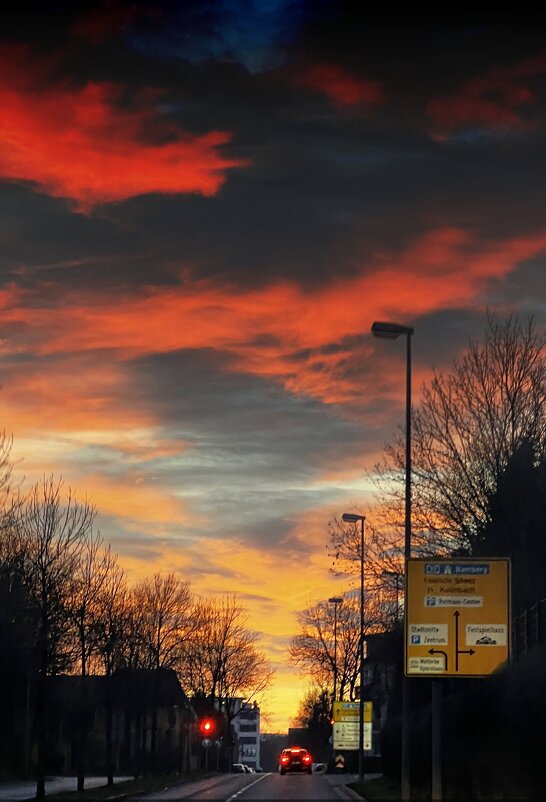 Захватывающий закат / Bilder – Roter Sonnenuntergang...Мир Природы  - "The Natural World" Александер