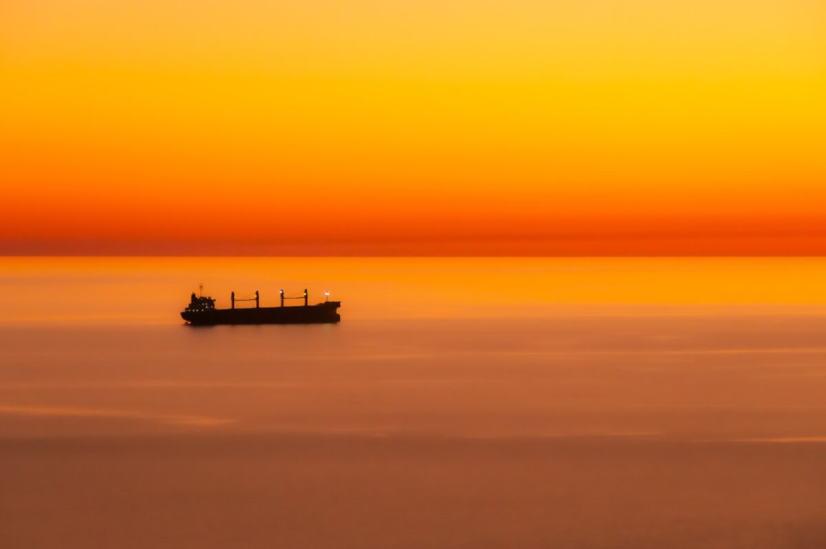 Зимний закат в Туапсе - Андрей Евтеев Зимний закат в Туапсе - Андрей Евтеев