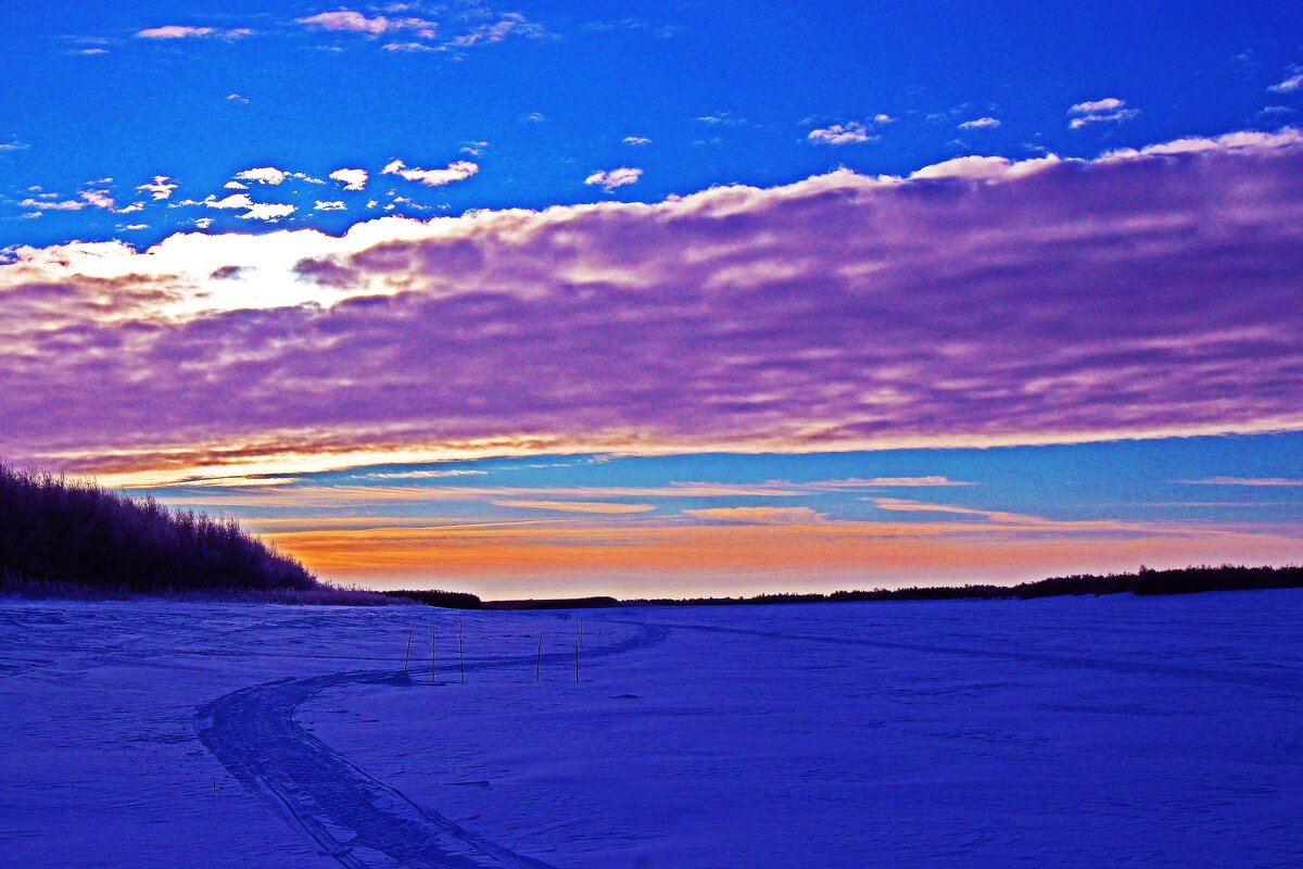 Февраль...Юганская Обь перед закатом солнца! - Владимир 