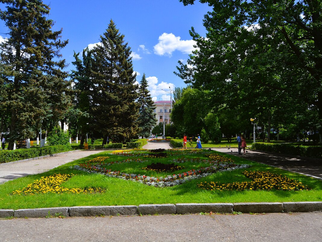 Чебоксары. Клумба сквера площади Республики. - Пётр Чернега Чебоксары. Клумба сквера площади Республики. - Пётр Чернега
