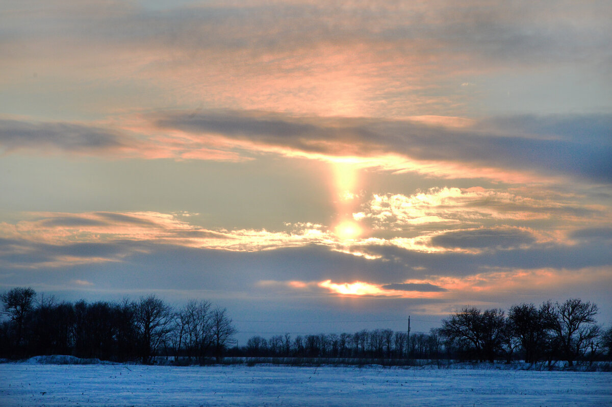 Зимний закат - паргелий - Надежда Куркина Зимний закат - паргелий - Надежда Куркина