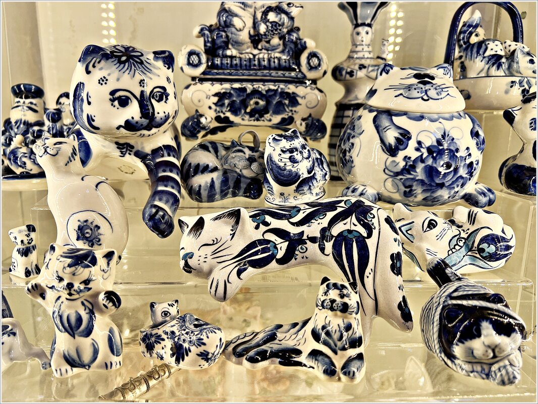 Гжельские котики. - Валерия Комова Гжельские котики. - Валерия Комова