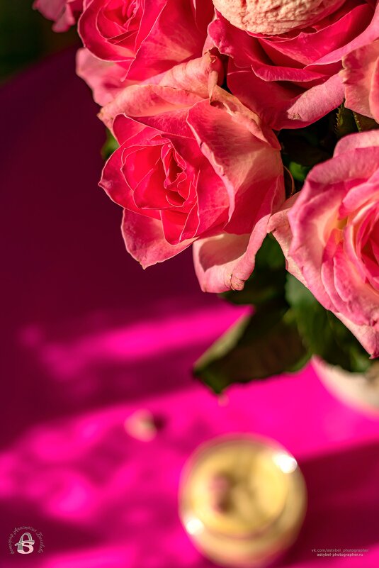 Ароматная свеча с прозрачным гелем, "Роза" - Анастасия Белякова