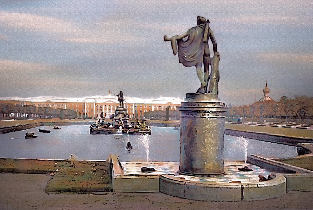 Петергоф. Фонтаны. ( Плёнка  35 мм.) - В и т а л и й .... Л а б з о'в