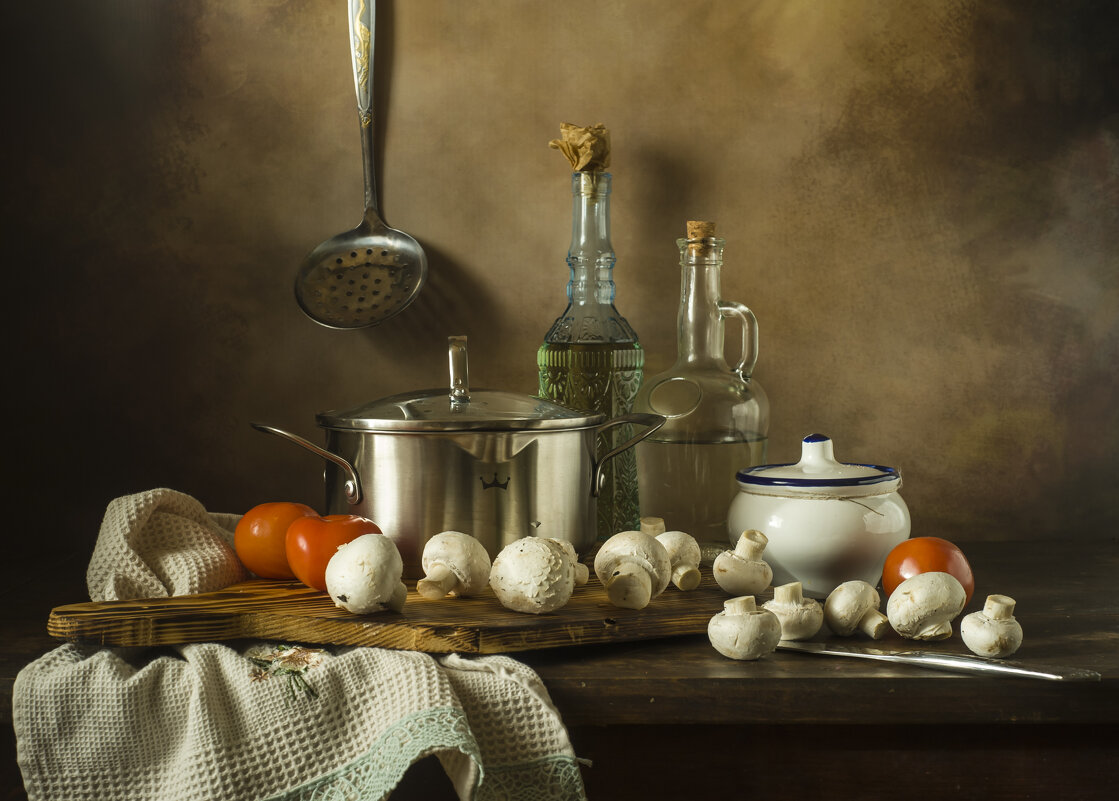 С шампиньонами. - Оксана Евкодимова