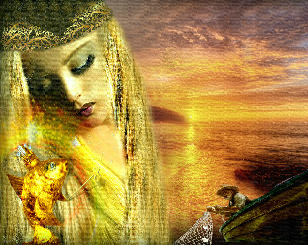 А.С Пушкин  Сказка о рыбаке и золотой рыбке - Е.М. ***