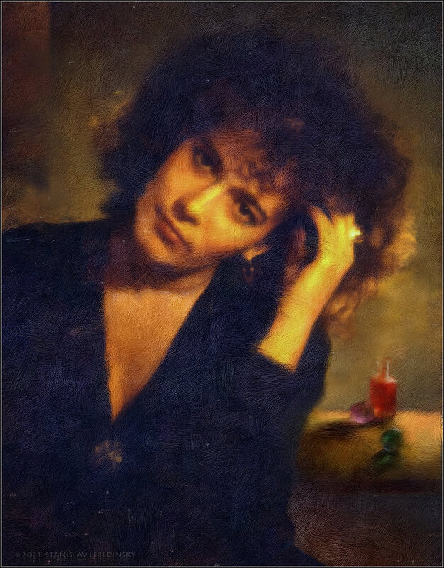 Яна. 1992 год. «Зенит-TTL», «ORWOCOLOR» Обработано в программе FotoSketcher - Станислав Лебединский