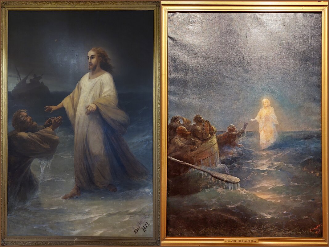 И.К.Айвазовский Хождение по водам. 1. 1873г. 2. 1897г. - ИРЭН@ . И.К.Айвазовский Хождение по водам. 1. 1873г. 2. 1897г. - ИРЭН@ .