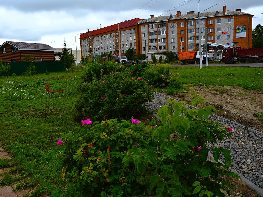 Ядрин. Аллея роз перед грозой. - Пётр Чернега Ядрин. Аллея роз перед грозой. - Пётр Чернега