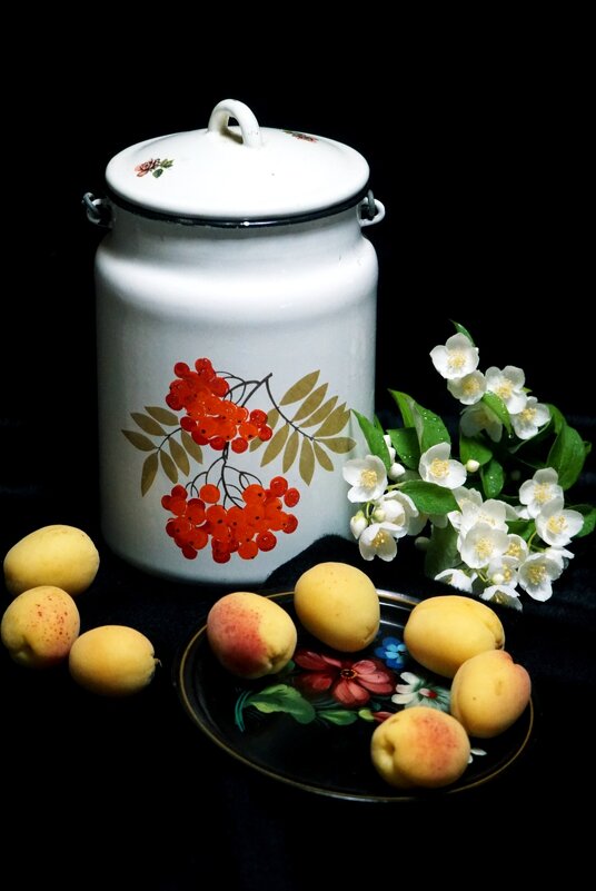 Натюрморт с сочными абрикосами. - александр 