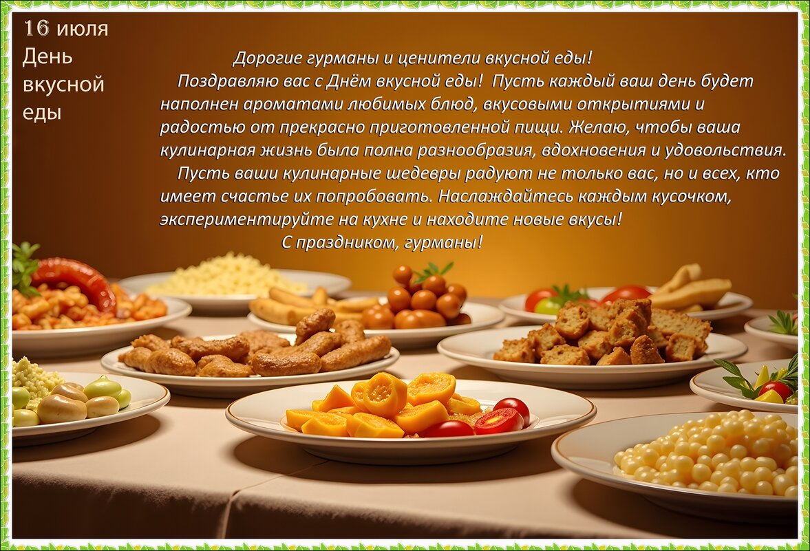 С праздником вкусной еды! - Валерий Иванович