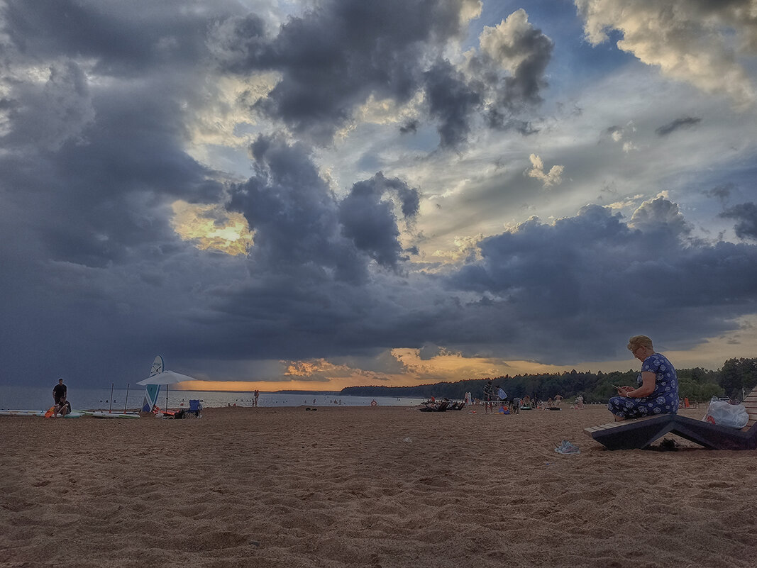 Вечером на пляже. - Лилия *