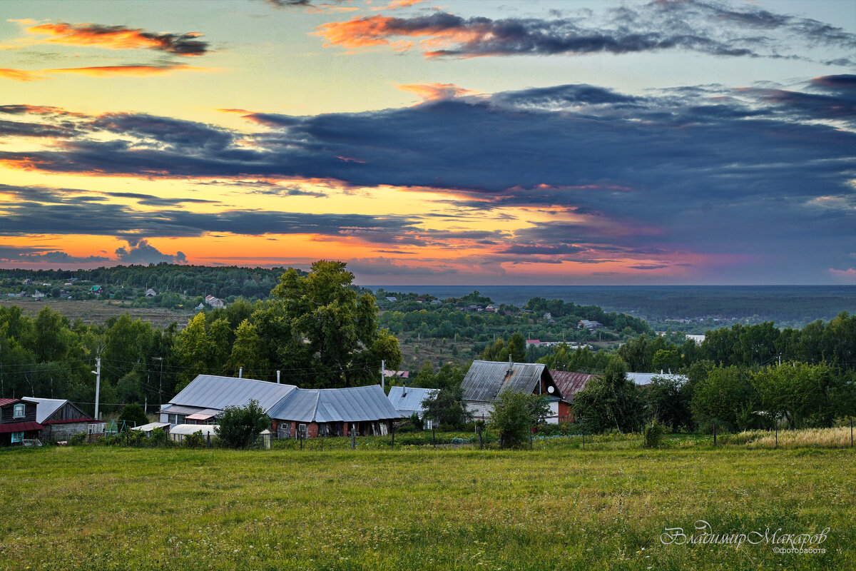 "Закат над Пущино. Август"© - Владимир Макаров