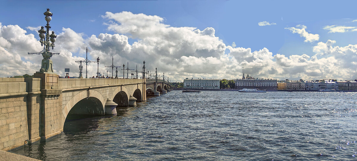 Санкт-Петербург. Нева, Троицкий (Кировский) мост - Стальбаум Юрий 