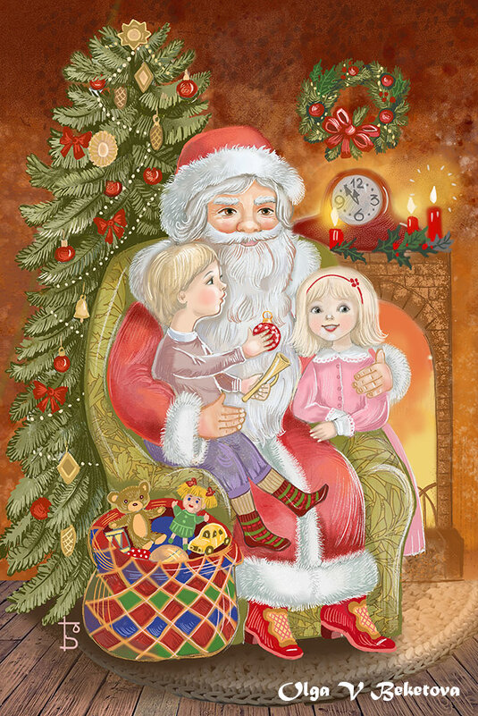 Новогодняя открытка. - Ольга Бекетова