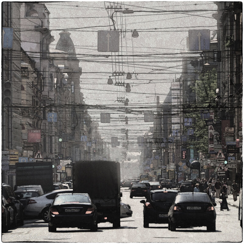 My magic Petersburg_00420_Большой проспект Петроградской Cтороны - Станислав Лебединский