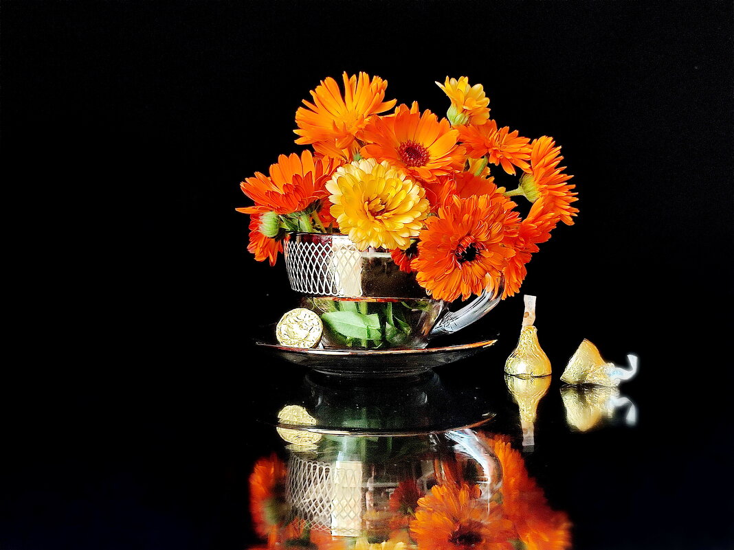 Календулы букетик - Валентина Богатко 