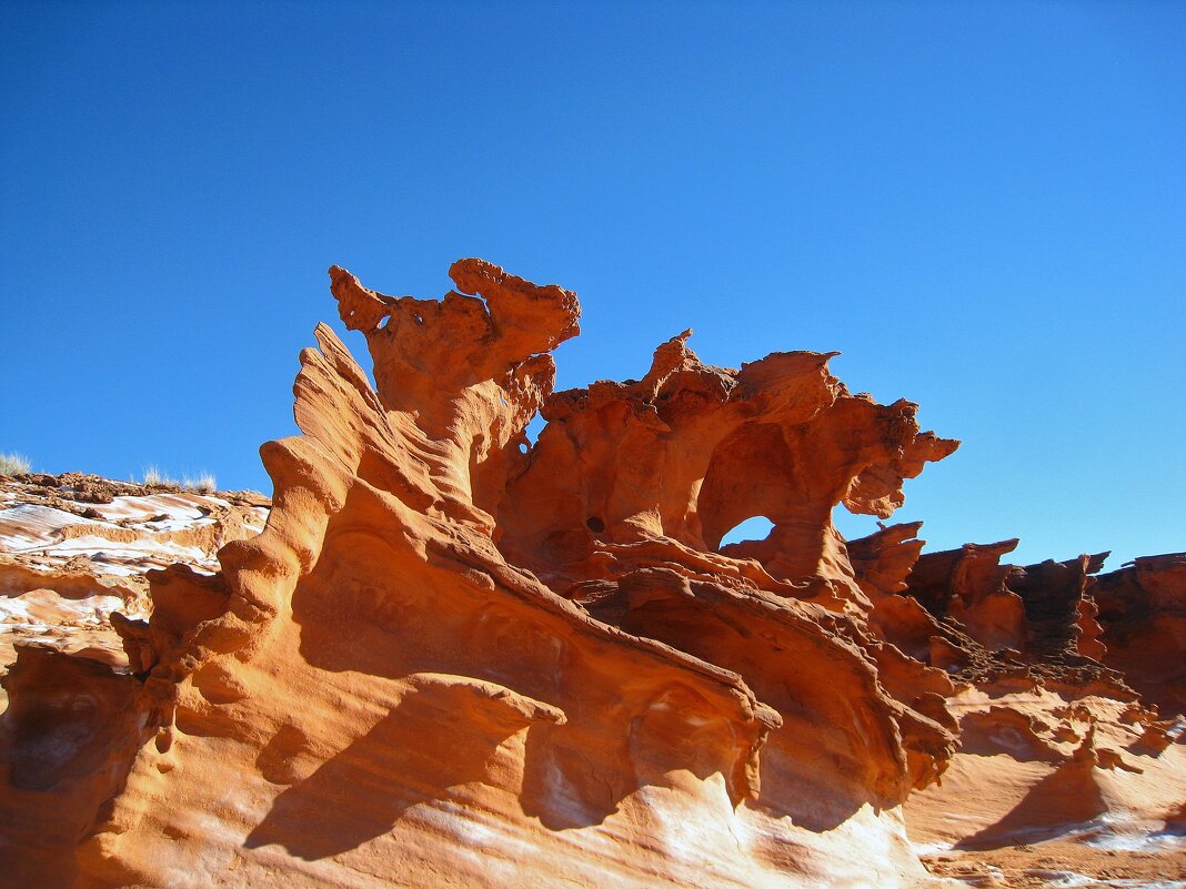 Резные скалы из красного ацтекского песчаника, Невада, США. - unix (Илья Утропов)