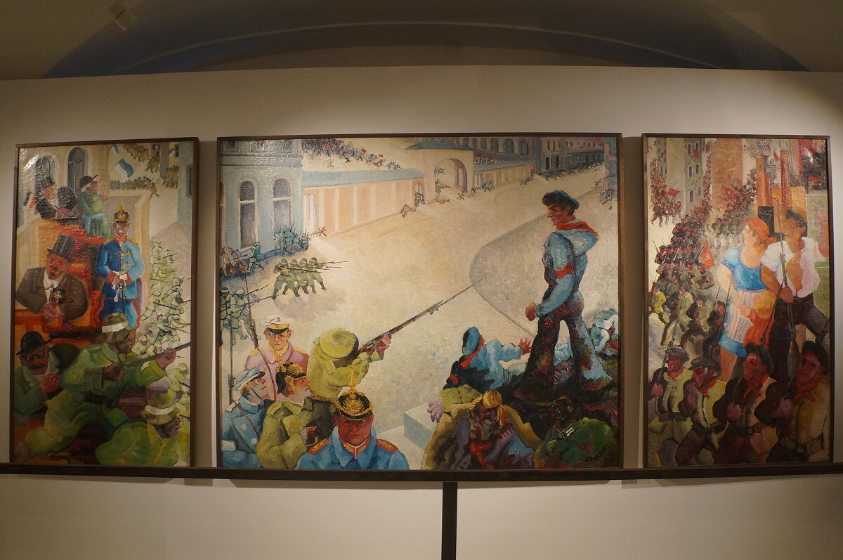 Борьба и смерть товарища Эгльхофера (триптих) /  Генрих Эмзен / 1932-33 - zavitok *