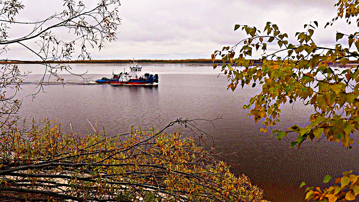 Осень...Катер на Оби! - Владимир 