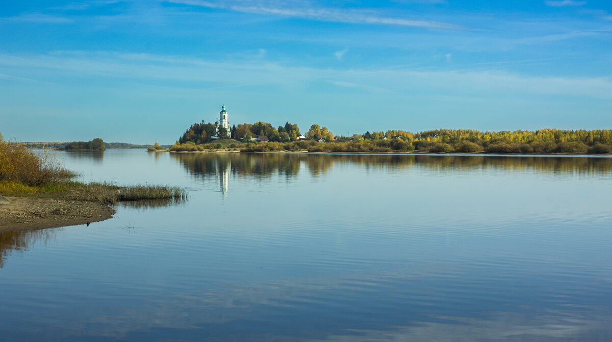 The Kubena River and the Church of Athanasius the Great in the distance on a clear October day | 3 - Sergey Sonvar