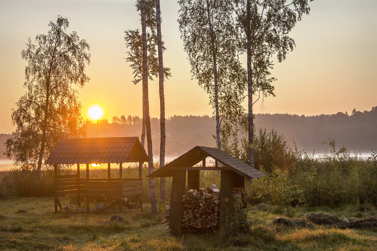 Солнце взошло! Августовское утро на озере. - Bosanat 