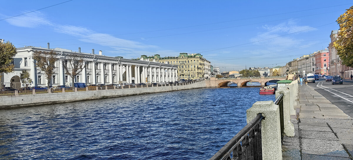 Аничков мост. Вид с западной части Фонтанки - Стальбаум Юрий 