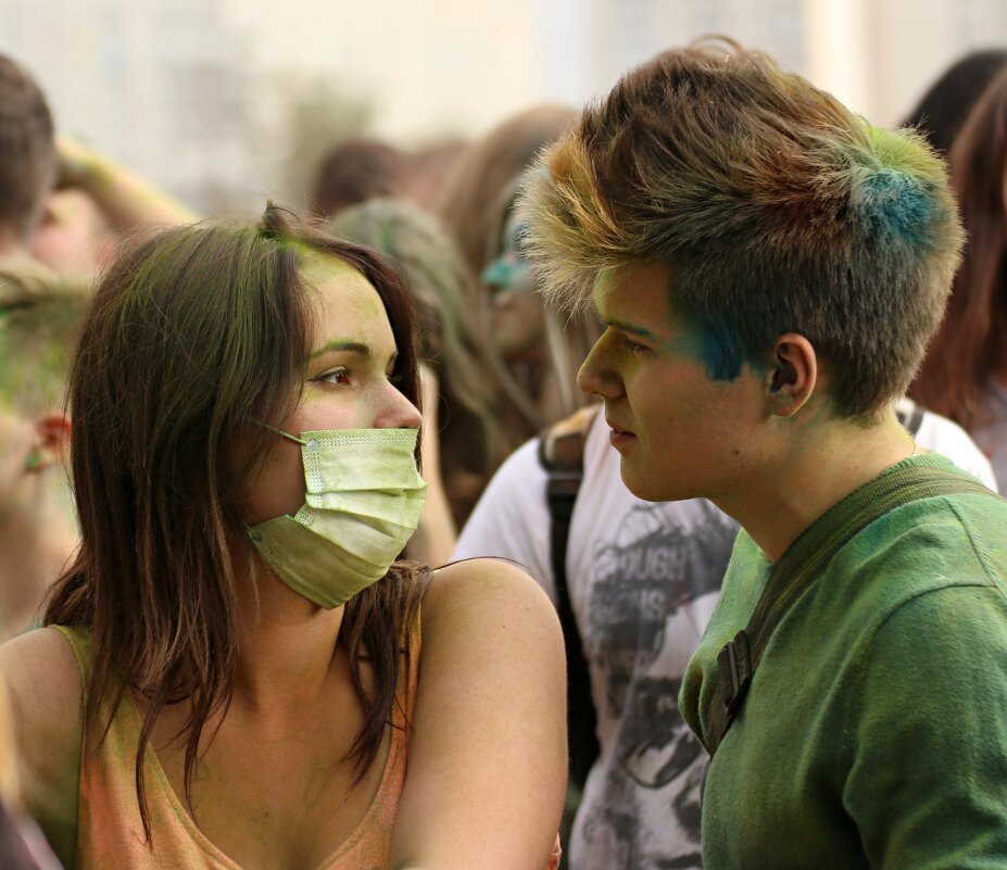 Портрет с битвы подушками и фестиваль красок - Владимир59 