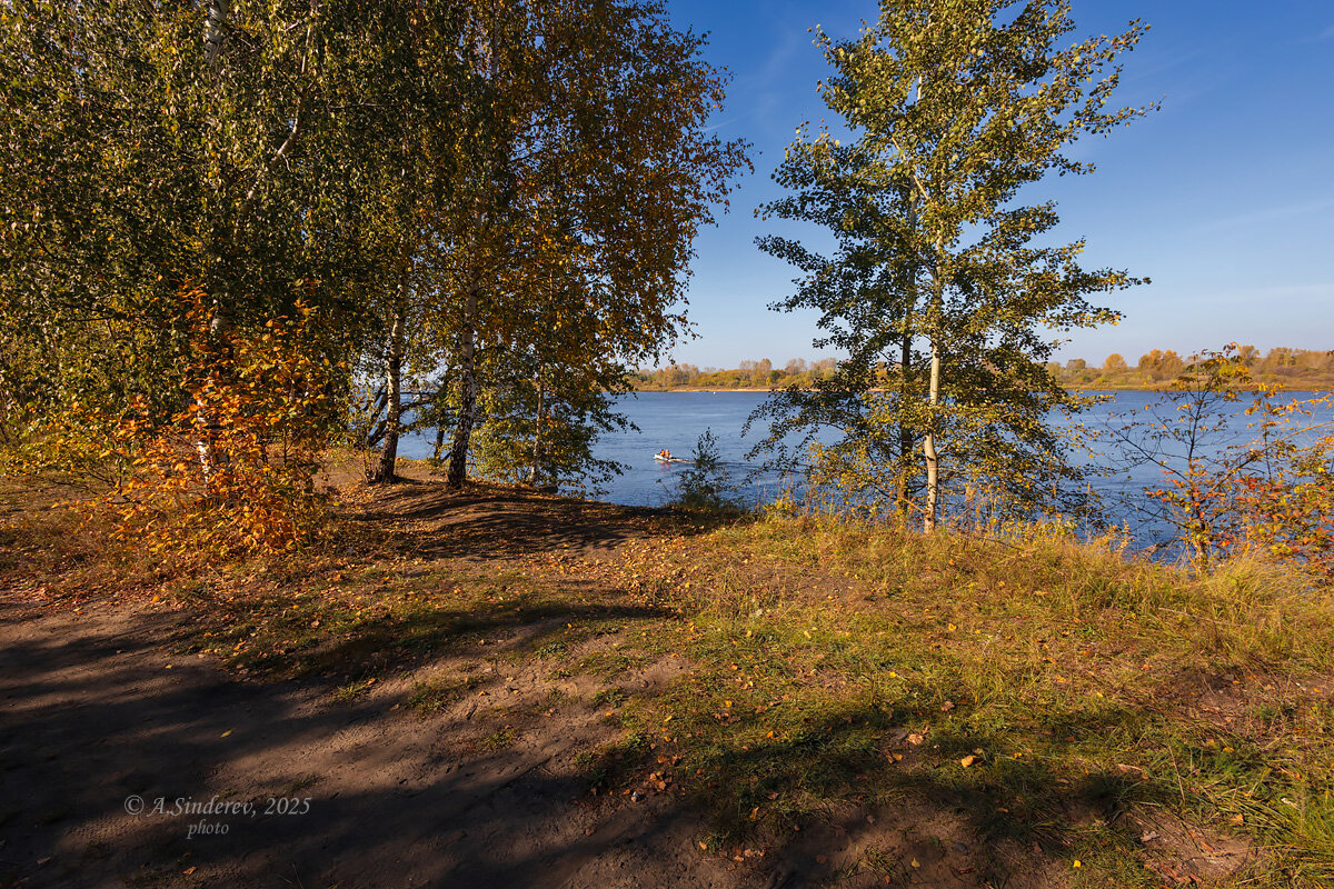 Осенняя природа на берегу реки - Александр Синдерёв