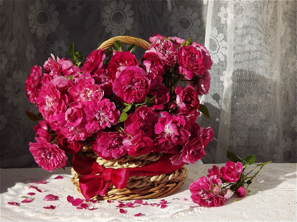 Корзиночка с розами! - Нина Андронова Корзиночка с розами! - Нина Андронова