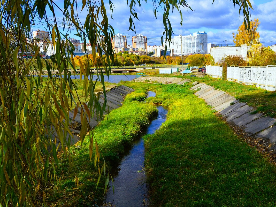 Чебоксары. Речка Трусиха при впадении в Чебоксарский залив. - Пётр Чернега