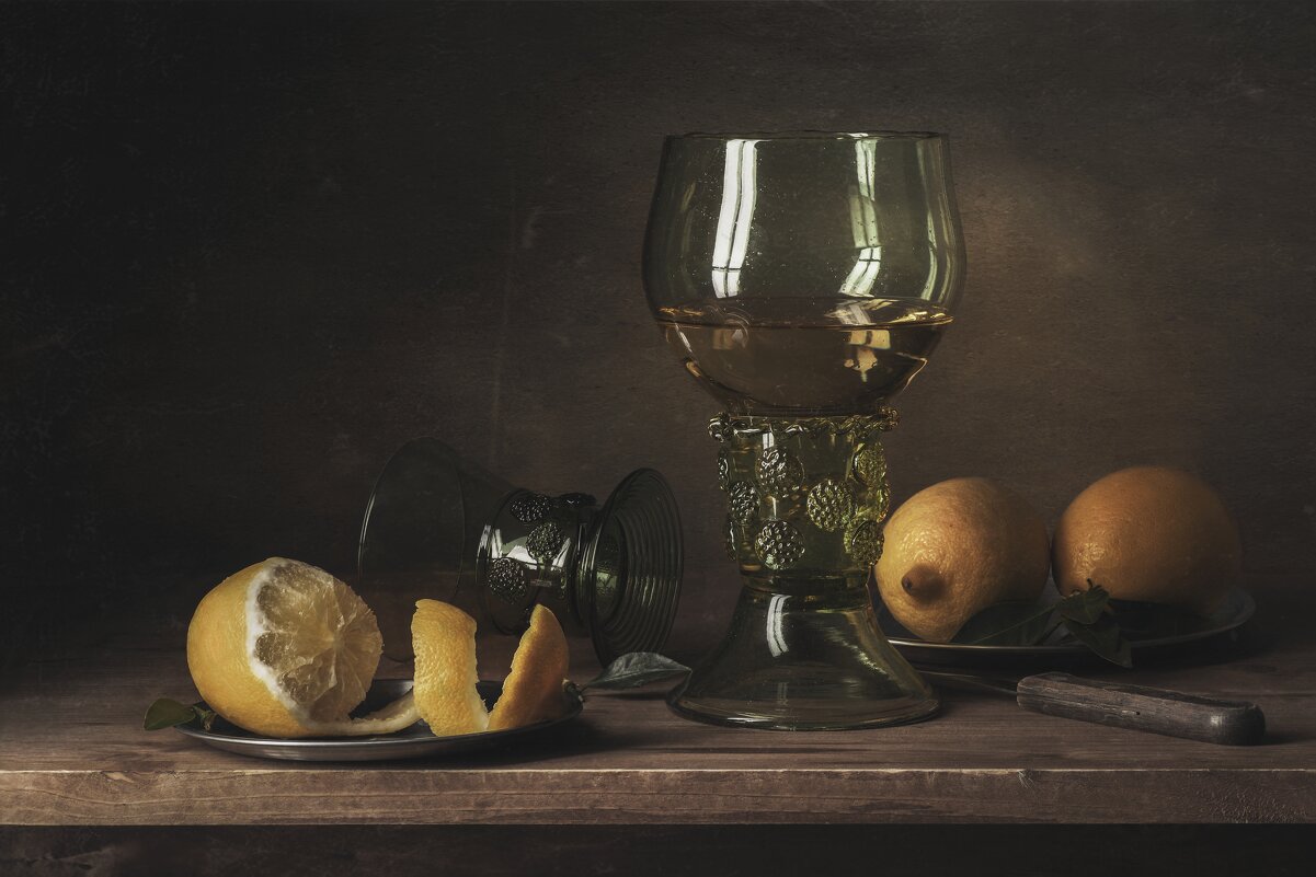 Натюрморт с рёмером и лимонами - Максим Вышарь