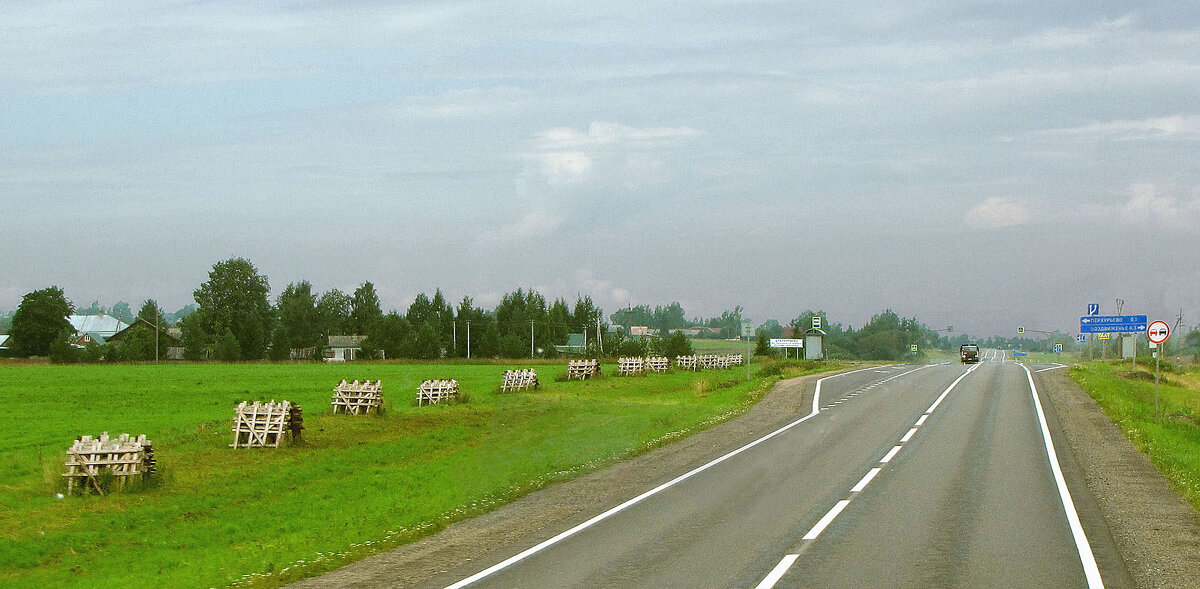 Автодорога А-119 (Вологда – Медвежьегорск) у деревни Перхурьево - Александр Ильчевский 